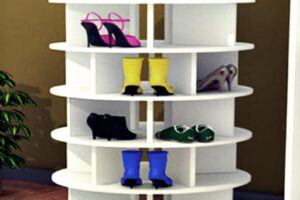 A Shoe Rack | Shoe Storage 7-Tier | Lazy Susan Shoe Organizer | Spinning Shoe Rack | Shoe Holder